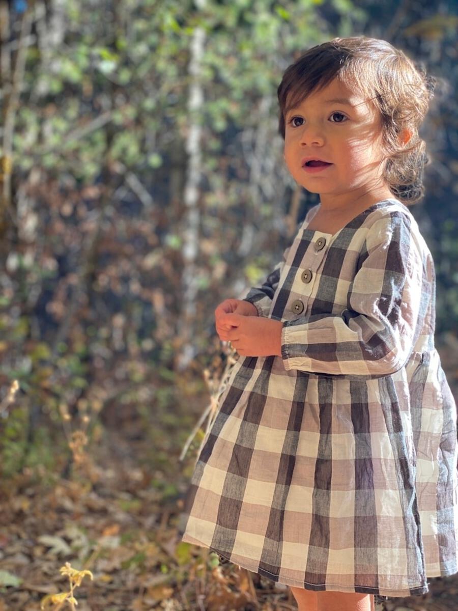 Ettie & H - Elowen Dress - Charcoal Plaid