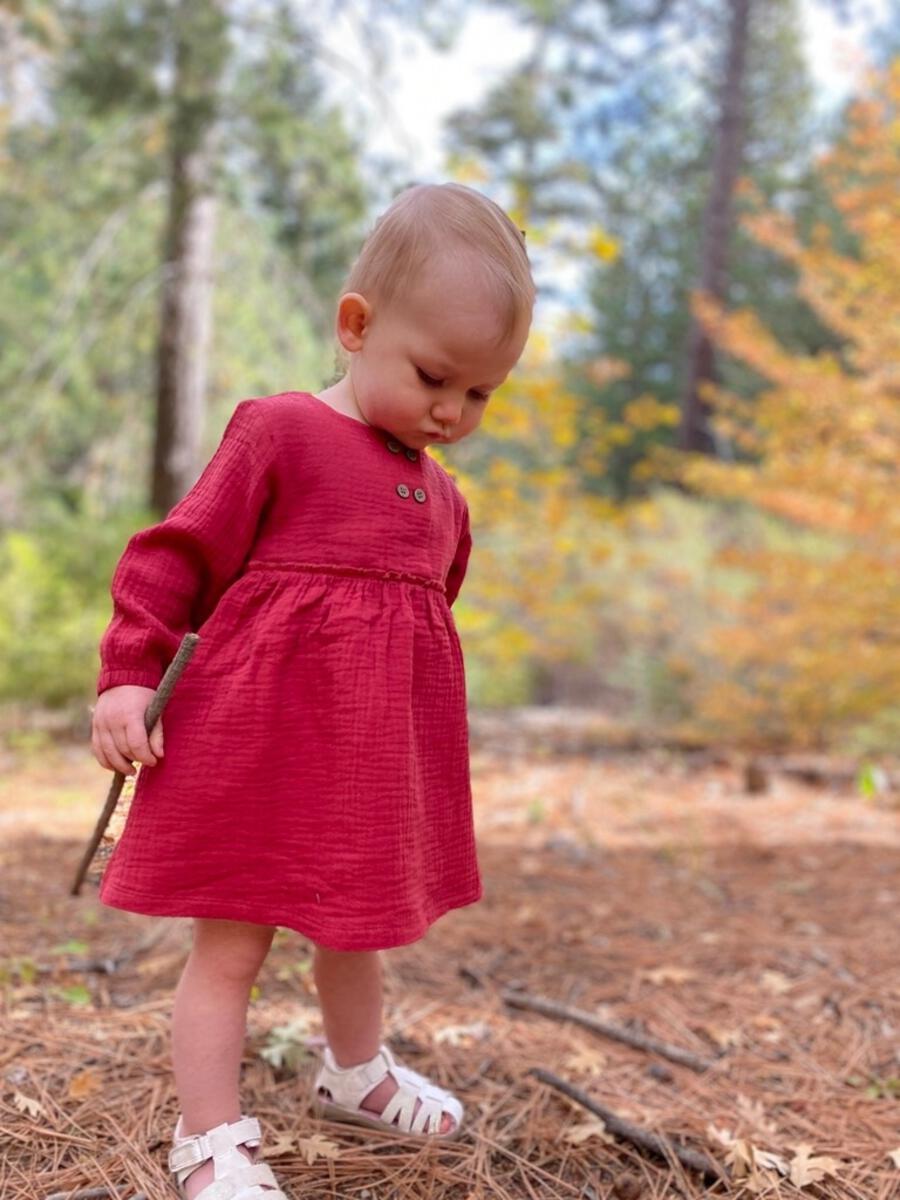 Ettie & H - Mirren Dress - Burgundy Gauze