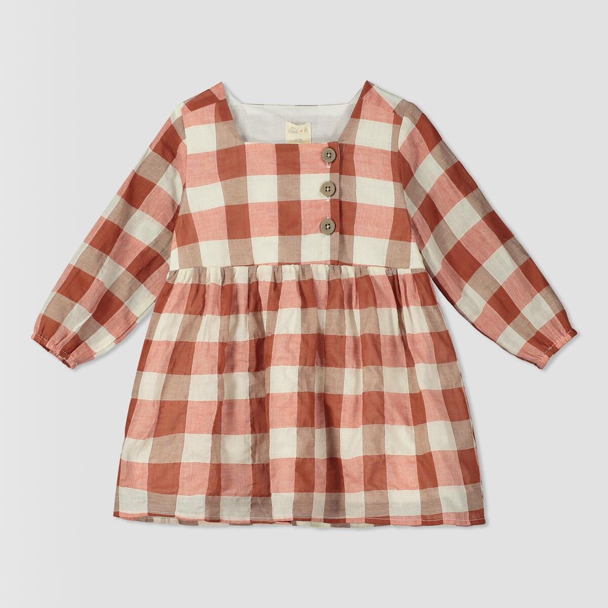 Ettie & H - Elowen Dress - Rust Plaid