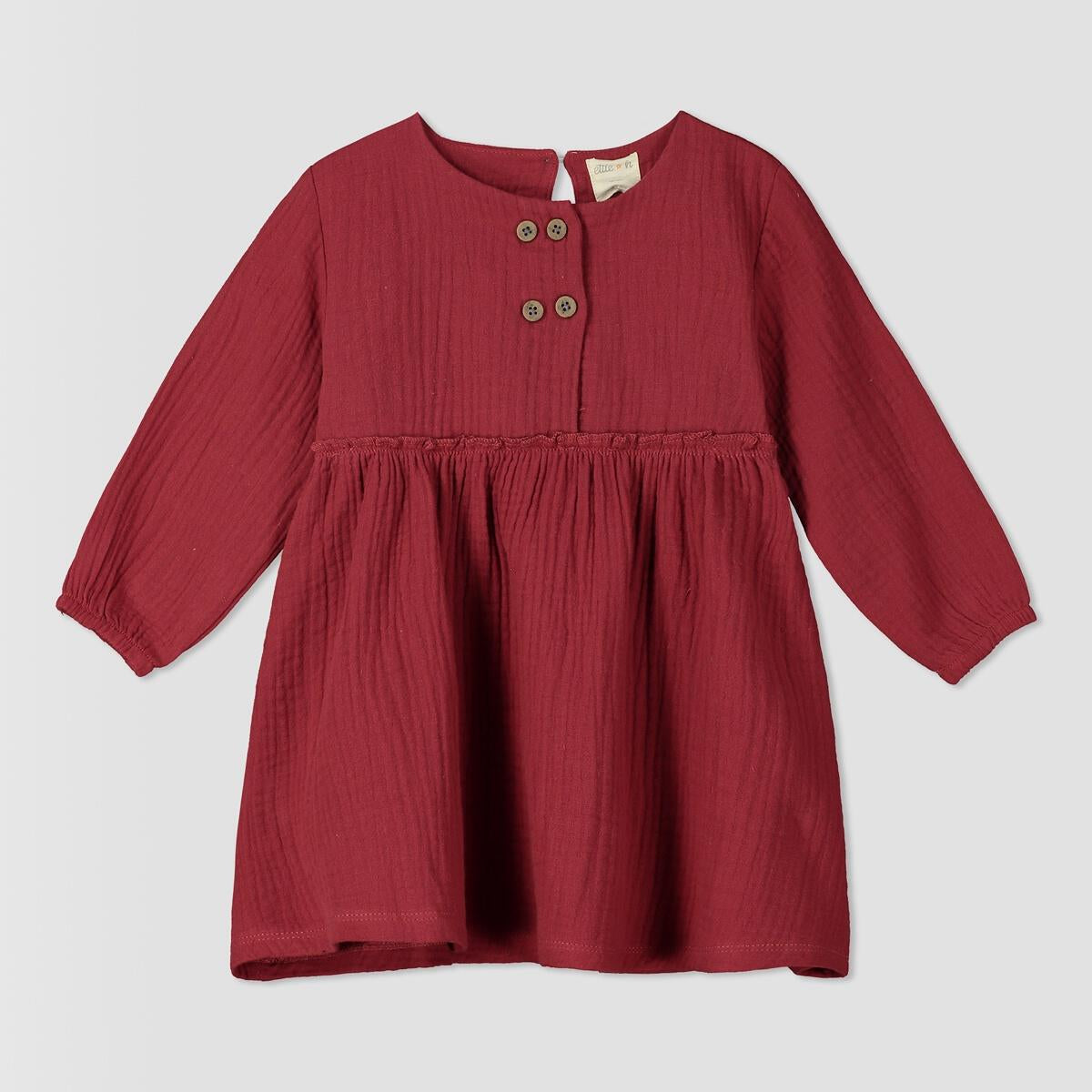 Ettie & H - Mirren Dress - Burgundy Gauze