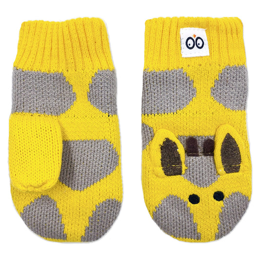 ZOOCCHINI - BabyToddler Knit Mittens Jaime Giraffe