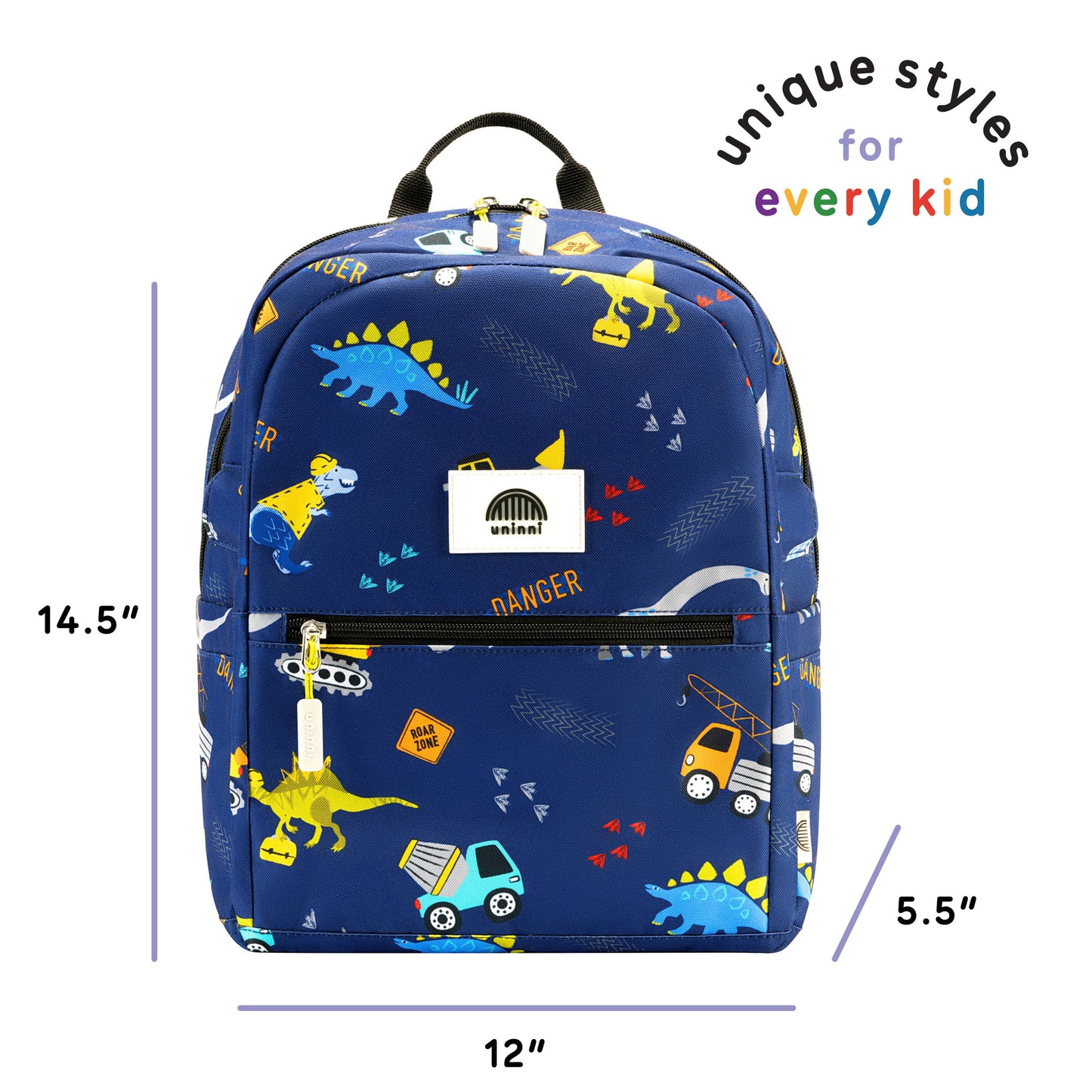 Uninni - Ethan Backpack-Blue Dinosaur