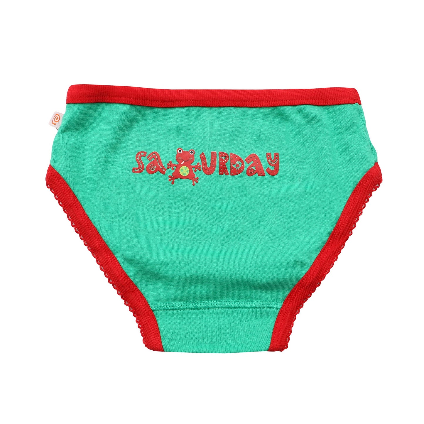 Kids Organic Briefs - 7Pc Set - Days Of The Week 5-6 Years