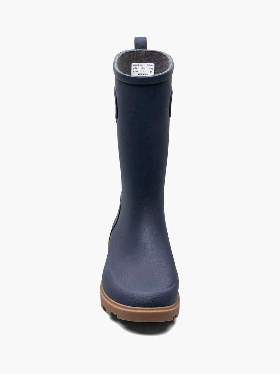 Bogs Holly Jr Tall Kids' Rain Boot Navy