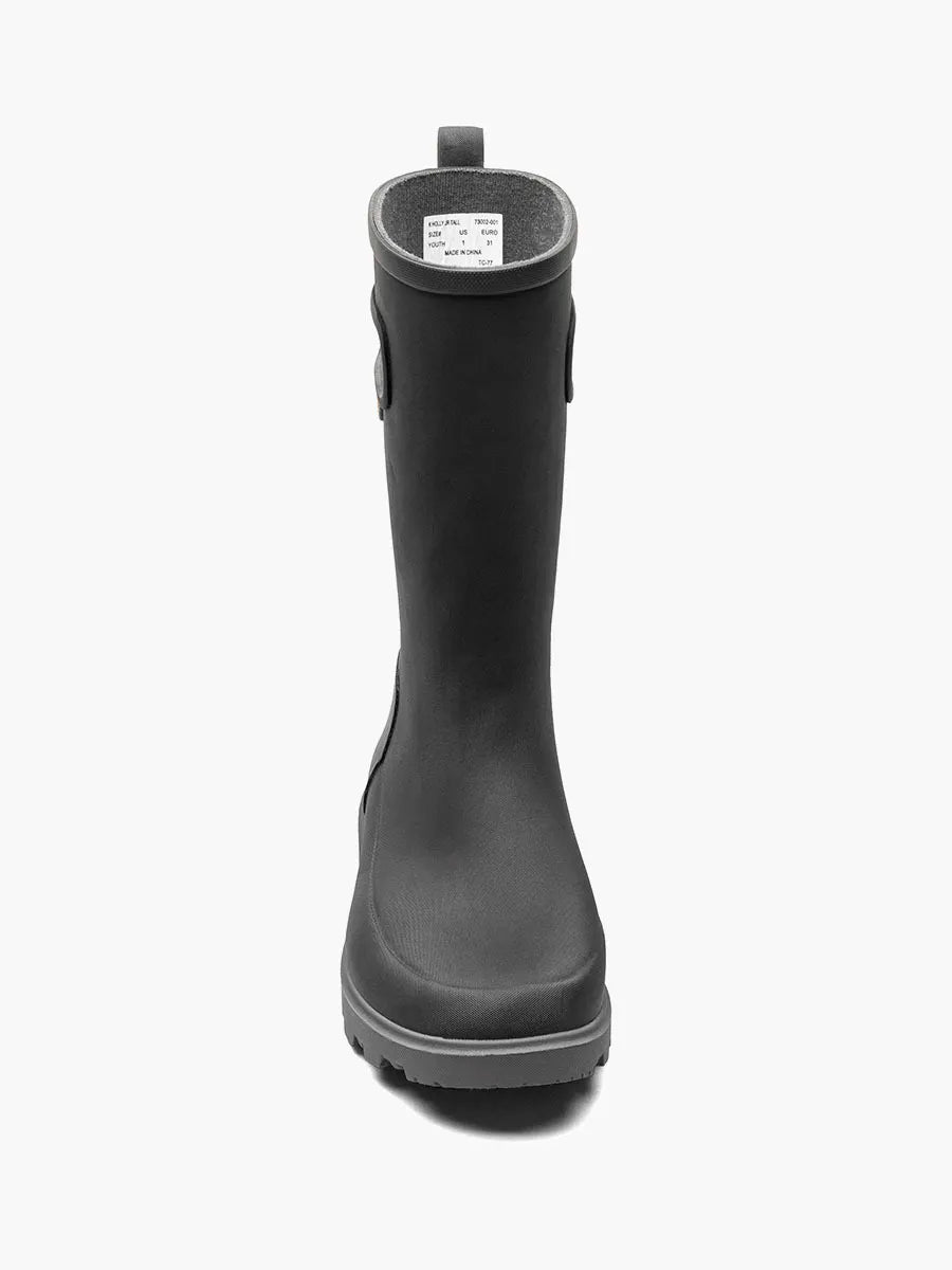 Bogs Holly Jr Tall Kids' Rain Boot Black