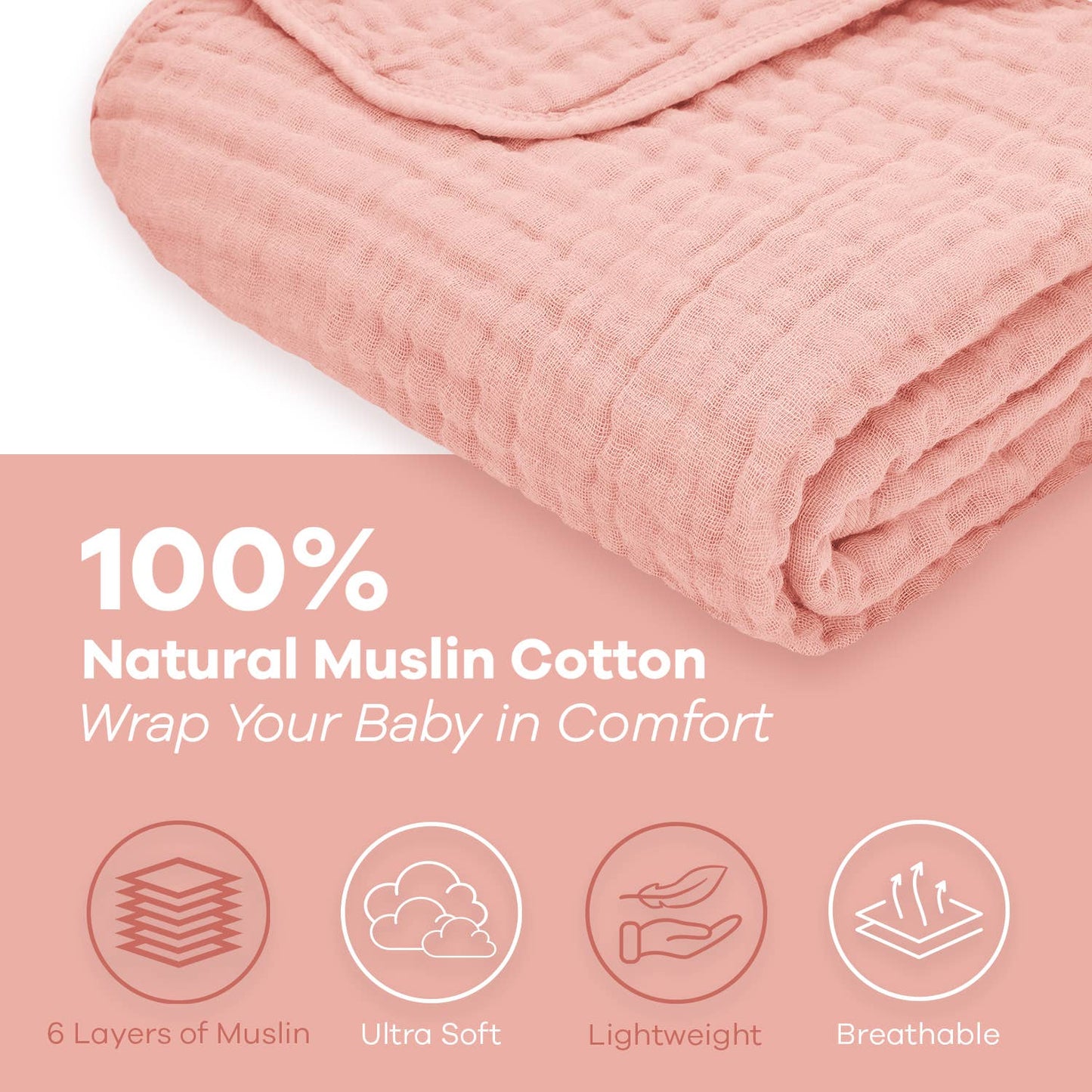 Comfy Cubs - Baby Muslin Cotton Blankets By Comfy Cubs: Neptune