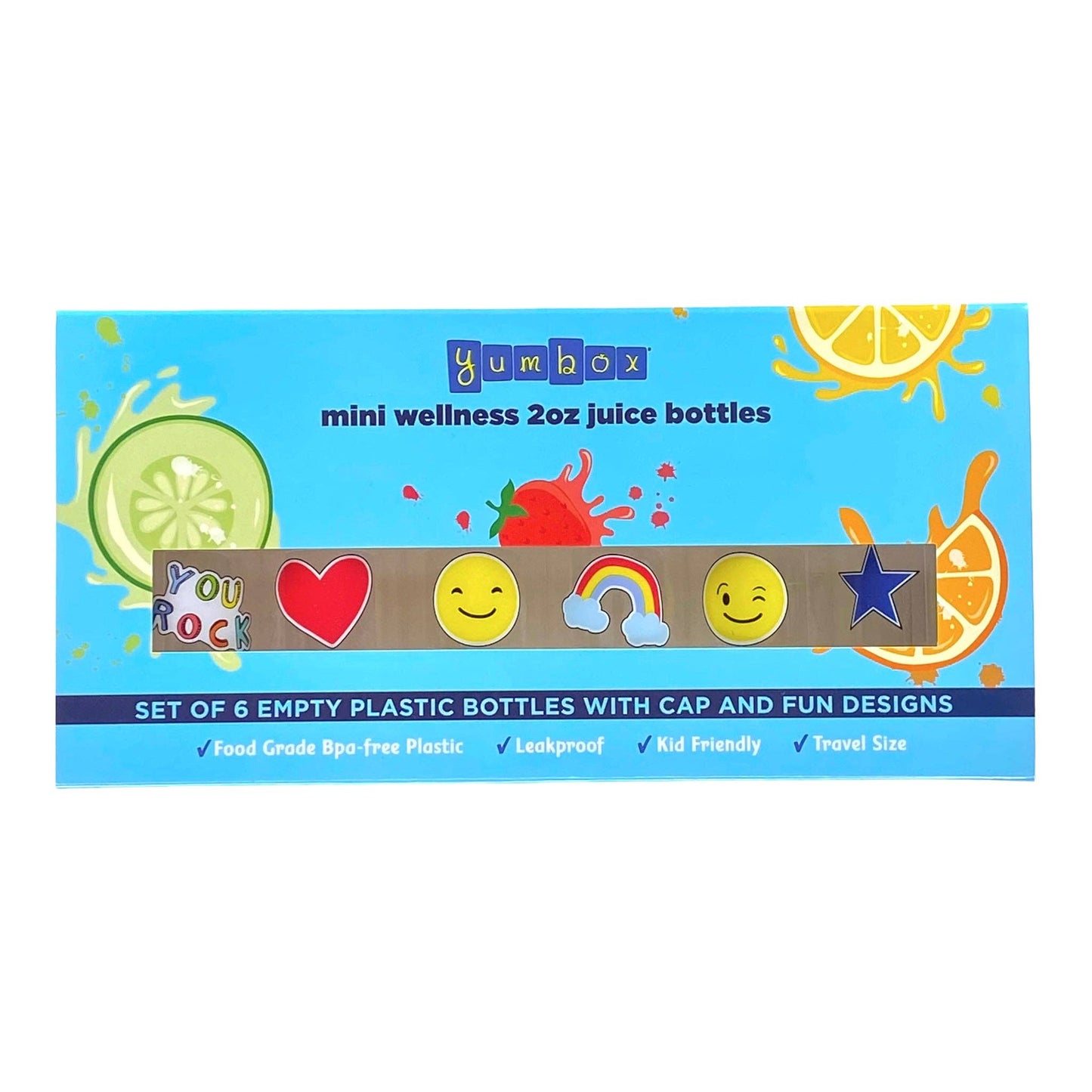 Yumbox - Mini Wellness 2oz Juice Bottles - Pack of 6