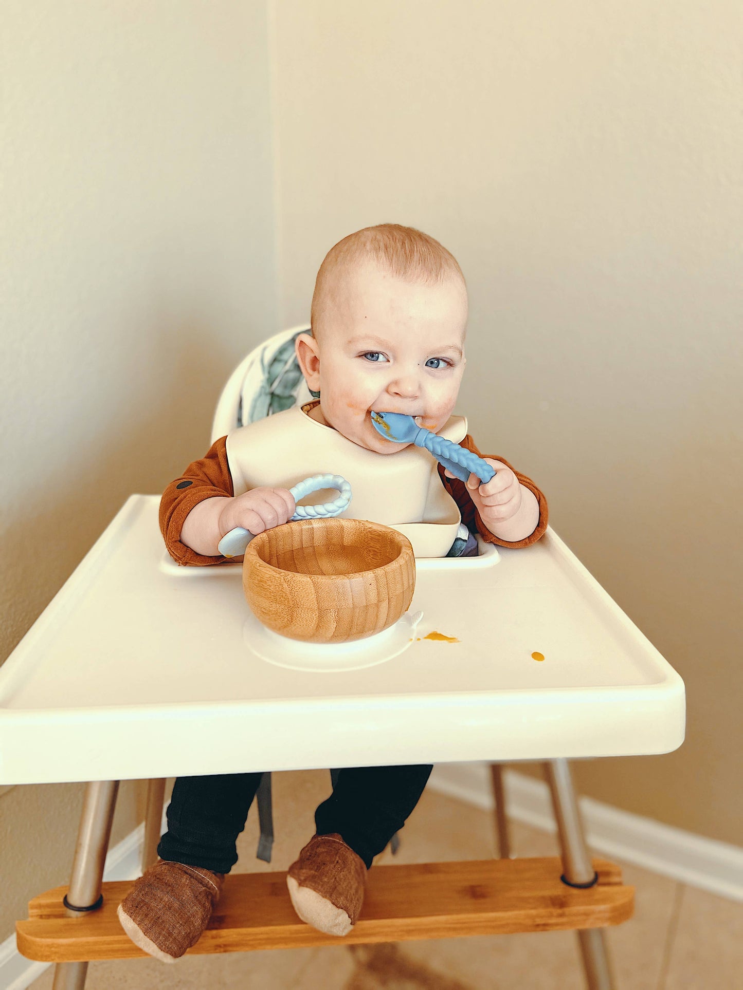 Itzy Ritzy - Sweetie Spoons™ Spoon + Fork Set: Buttercream + Toffee