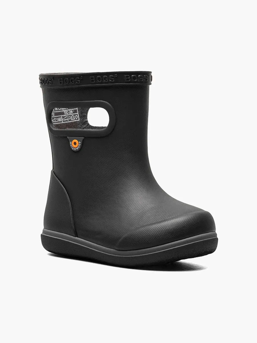 Bogs Skipper II Kids' Rain Boot Solid Black