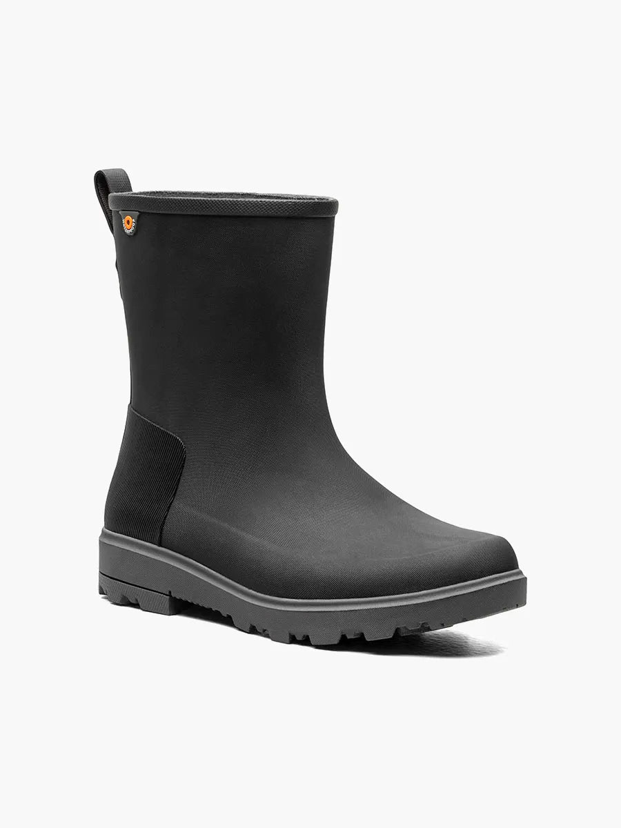 Bogs Holly Jr Mid Kids' Rain Boot Black