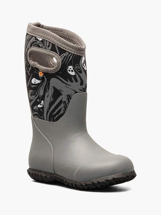 Bogs Kids York Insulated Rain Boot- Spooky Gray Multi