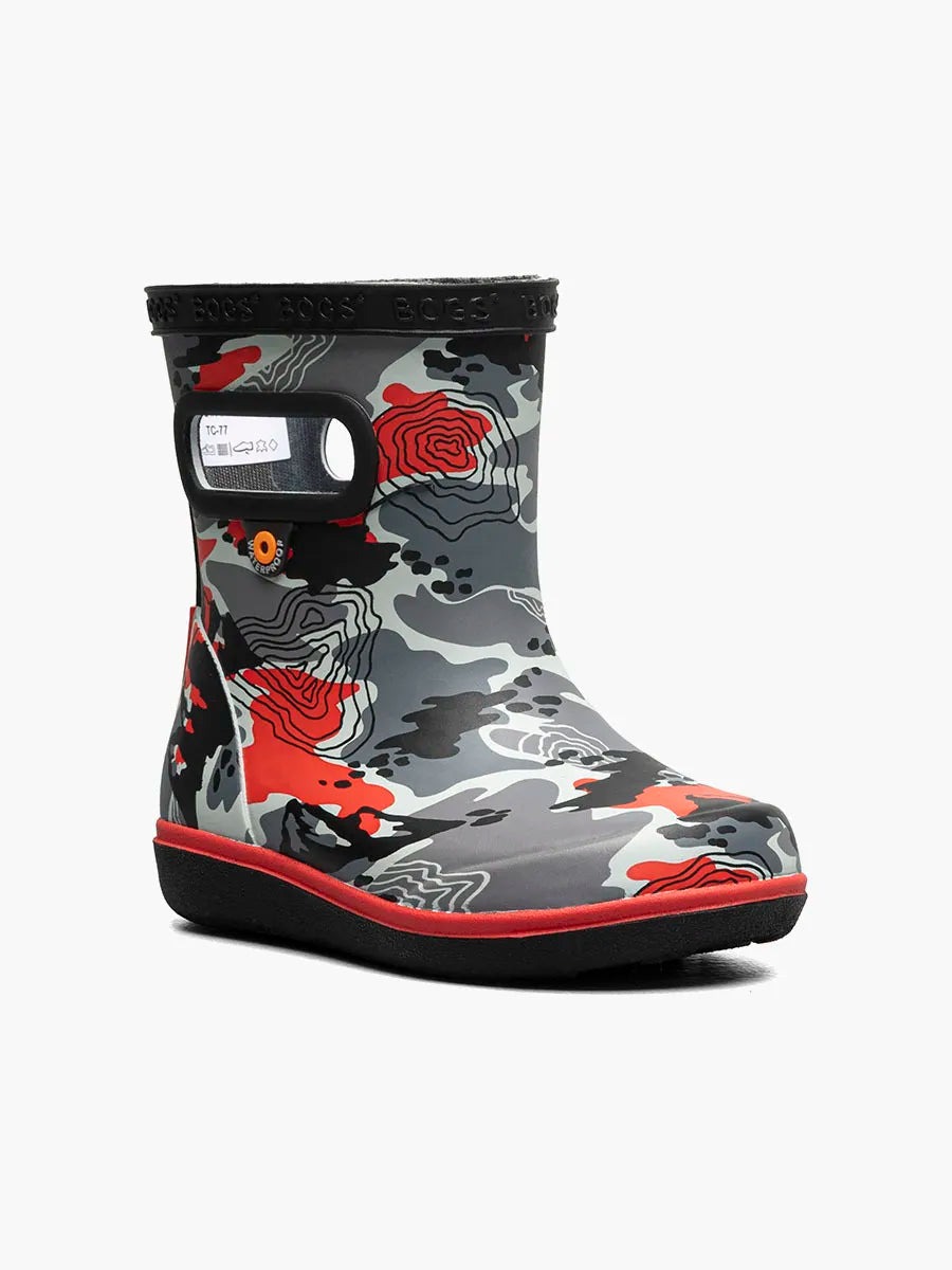 Bogs Skipper II Kids' Rain Boot Topo Camo