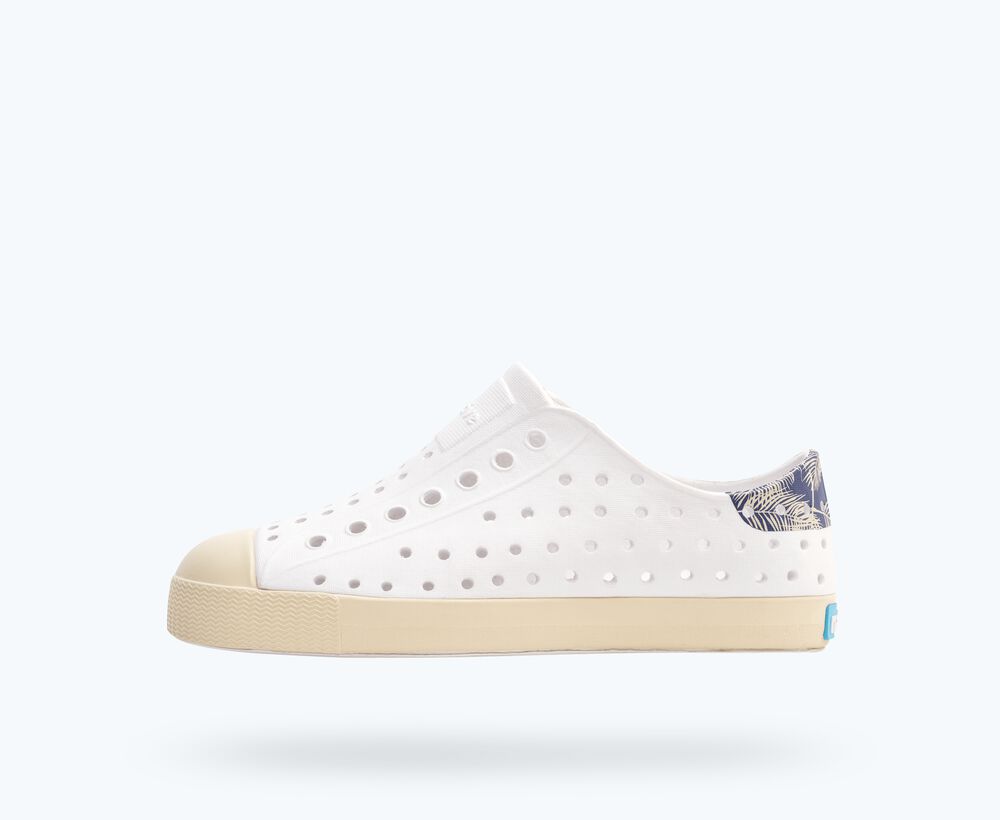 Native Shoes Jefferson Block Kids - Shell White / Bone white / Ink Plam Block