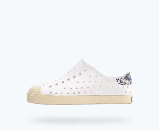 Native Shoes Jefferson Block Kids - Shell White / Bone white / Ink Plam Block