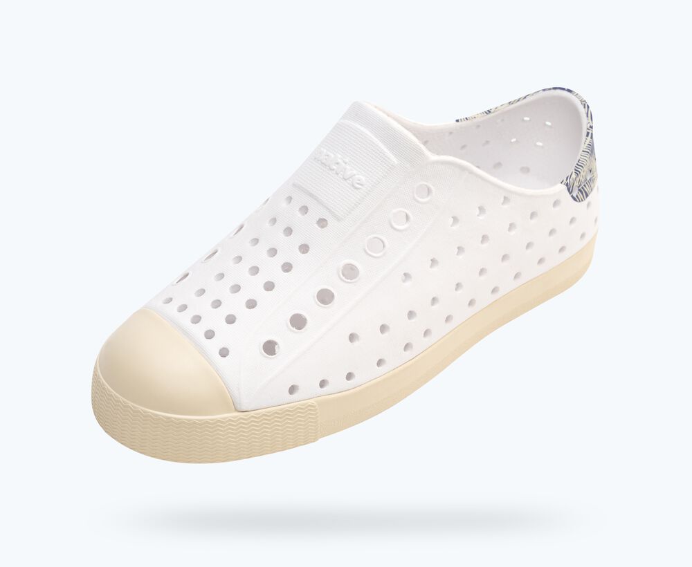 Native Shoes Jefferson Block Kids - Shell White / Bone white / Ink Plam Block