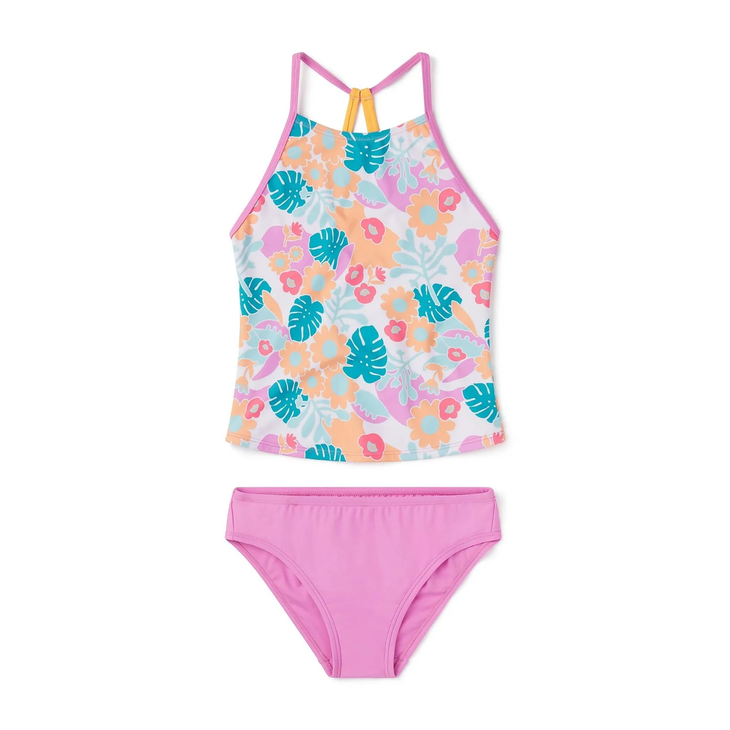 Speedo Print High Neck Tankini Set