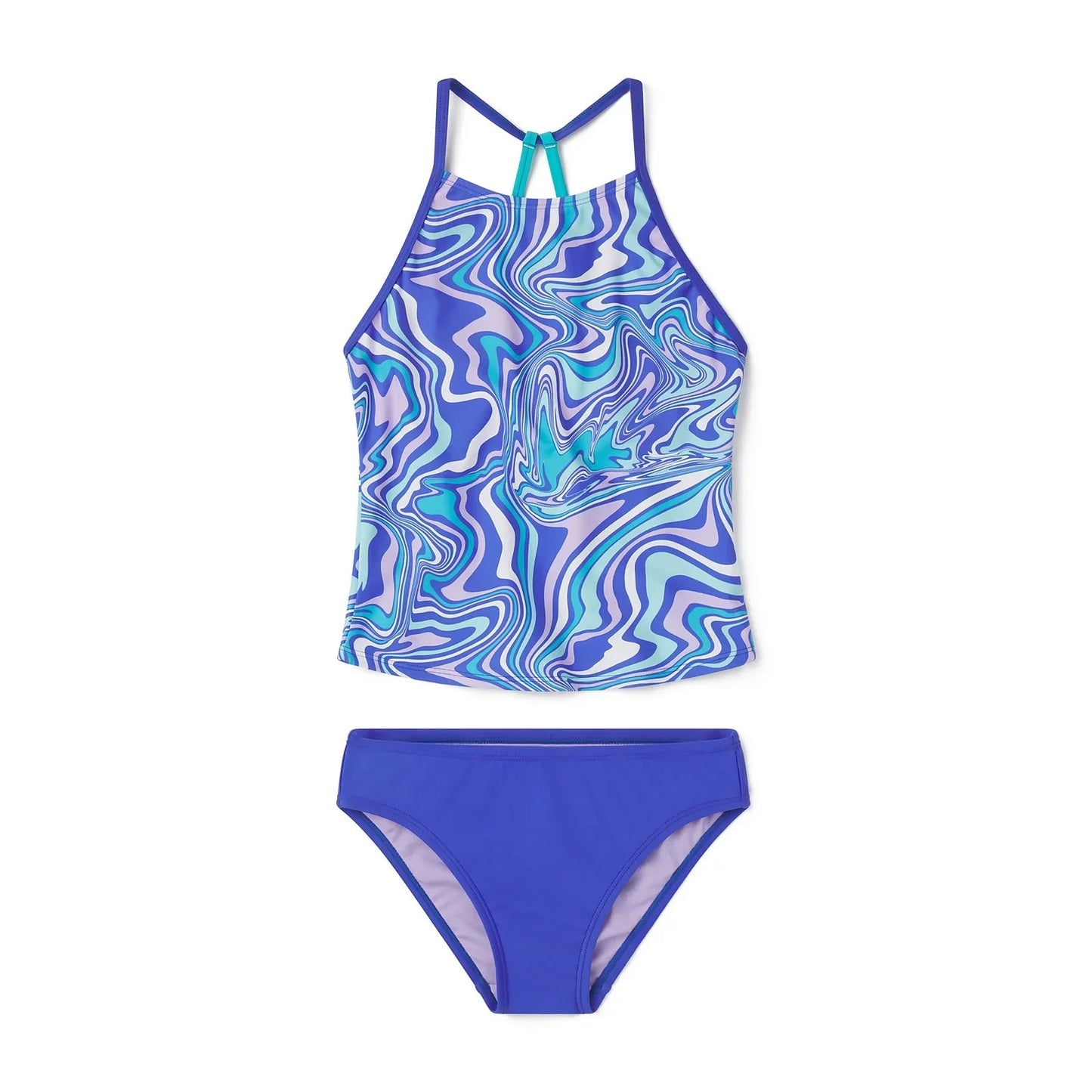 Speedo Print High Neck Tankini Set