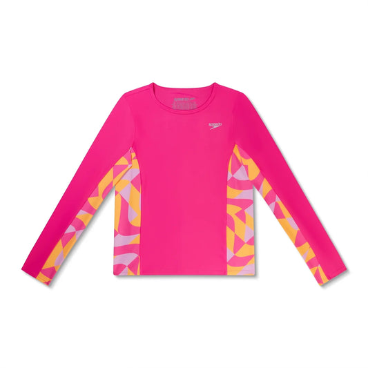 Speedo L/S Print Splice Rashgaurd