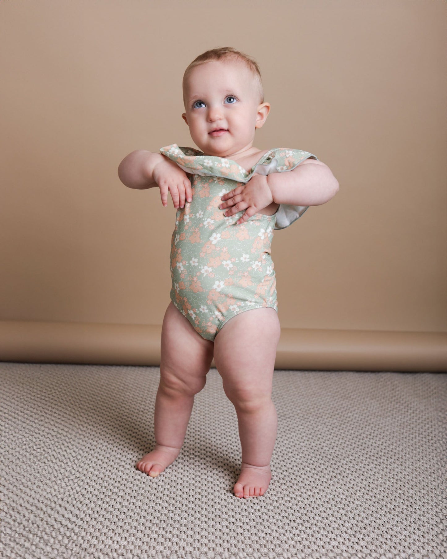 KidORCA Ruffle Swimsuit - Evangelina / Sage