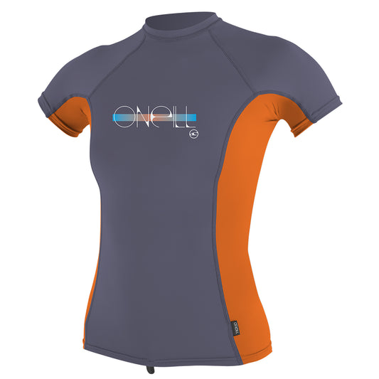 O'Neill Girls Premium S/S Rashguard 4175 Fp2 Dusk/Papaya