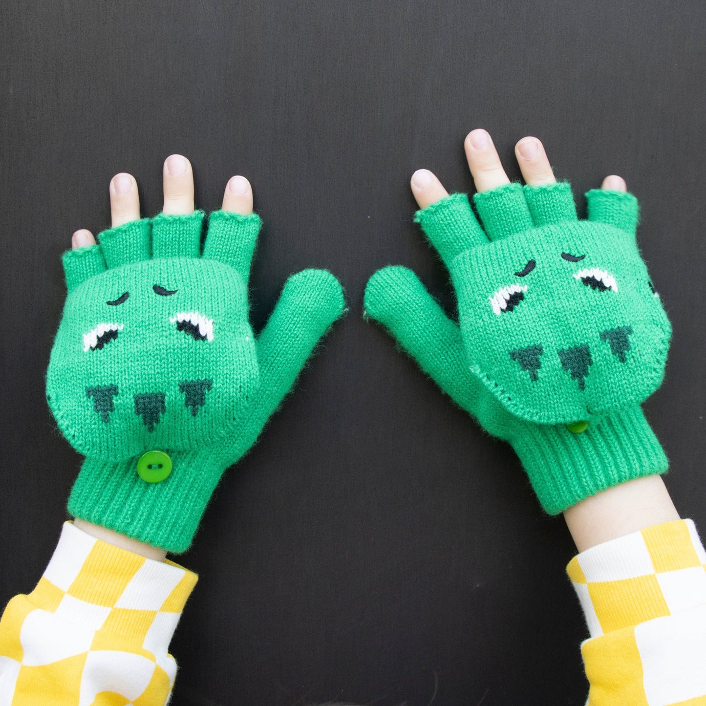 Rockahula: T-Rex Knitted Gloves