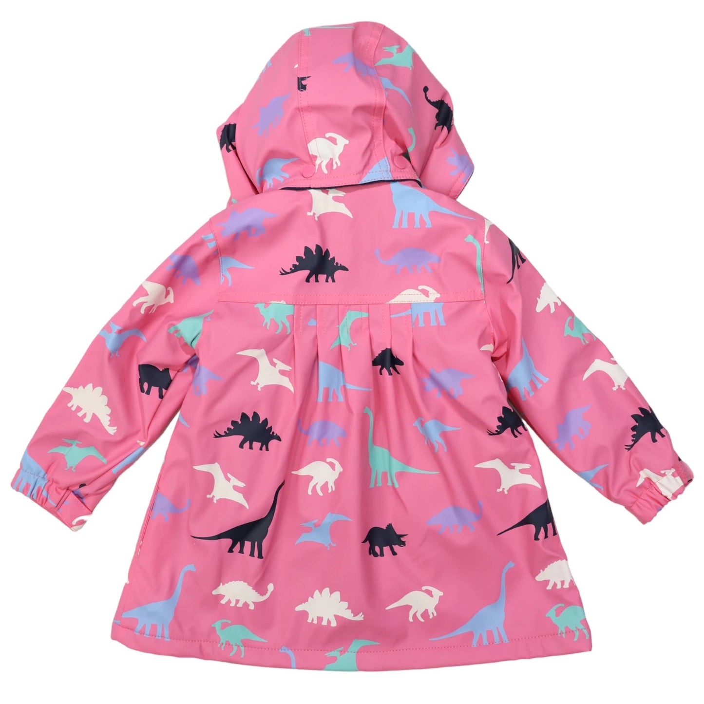 Korango - Dinosaur Colour Change Raincoat Hot Pink - Polar Fleece