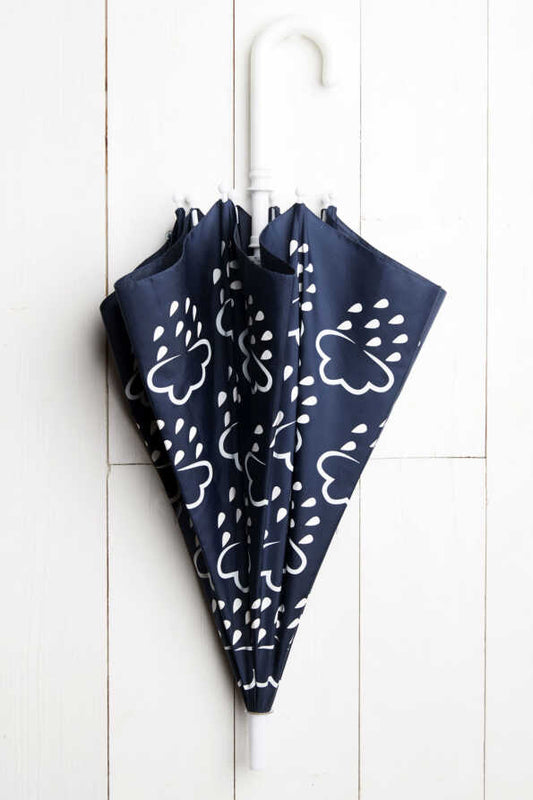 Grass & Air - Colour-Revealing Kids Umbrella In Navy