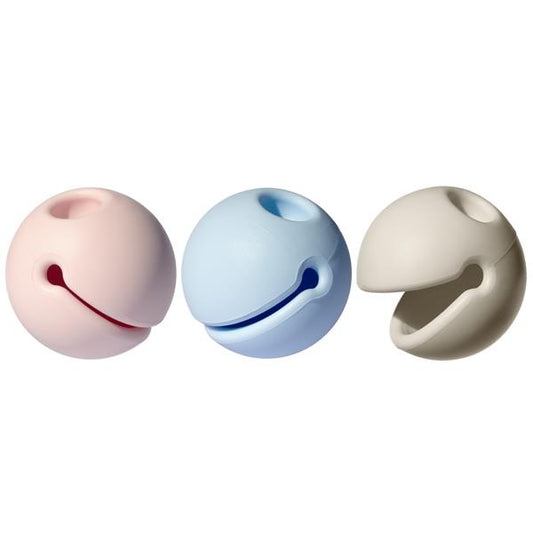 Moluk Mox Silicon Ball: 3-set pastel / ice blue, baby pink, beige