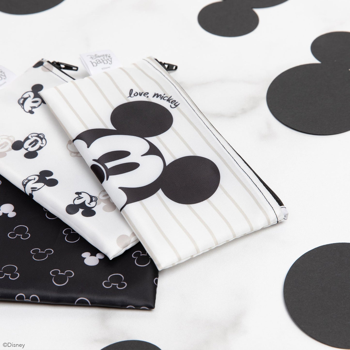 Disney - Reusable Snack Bag 3Pk - Love Mickey