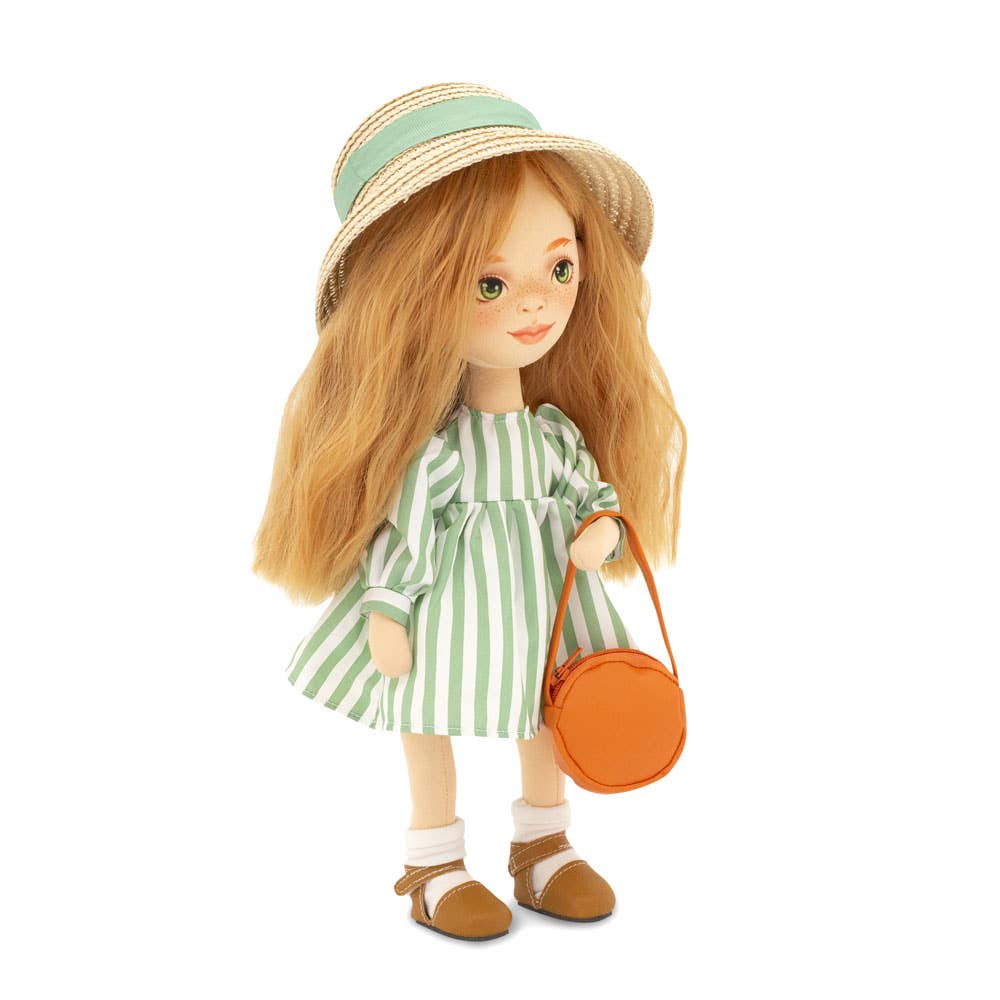 Orange Toys - Sunny Doll With A Striped Dress 32cm