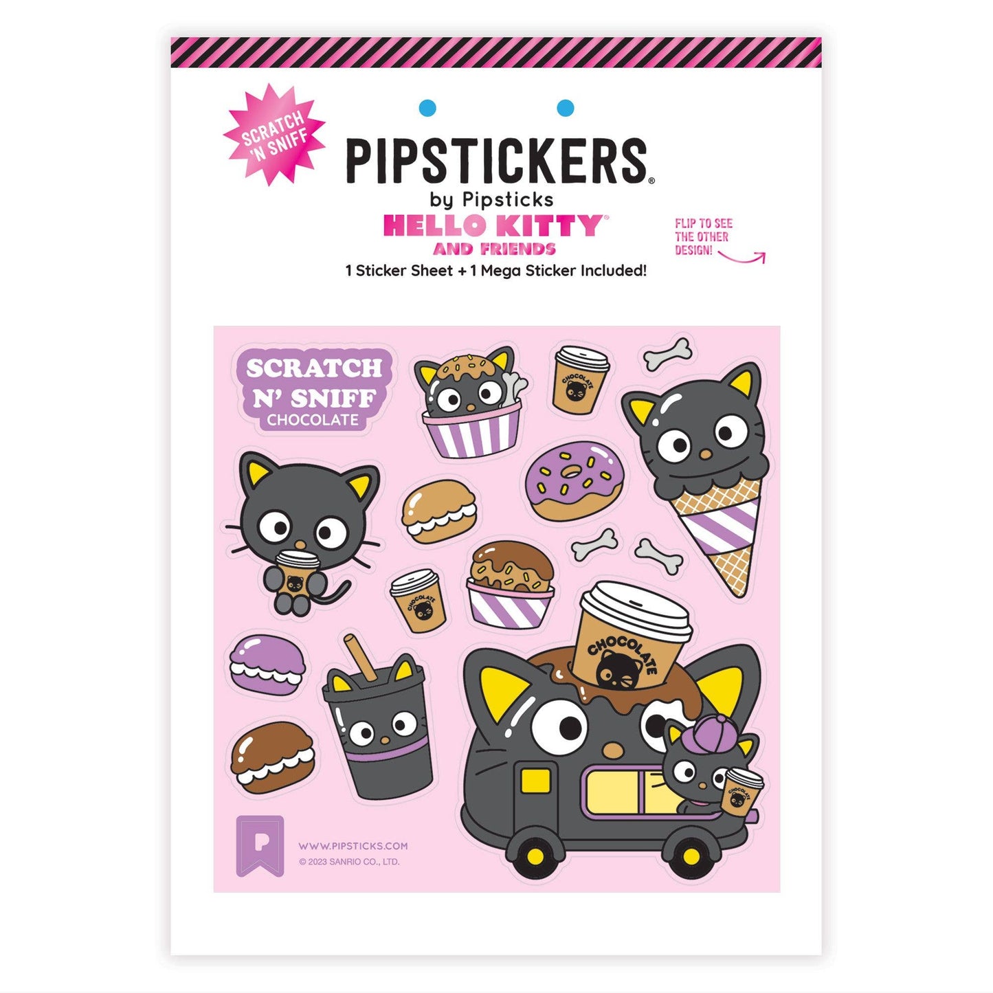 Pipsticks - Chococat Chocolate Chariot Scratch 'N Sniff (2Ct) Stickers