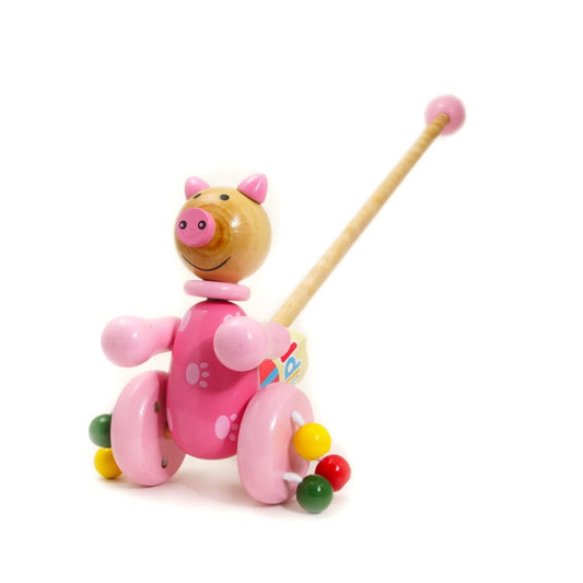 House Of Marbles-Wooden Push Along Piggy