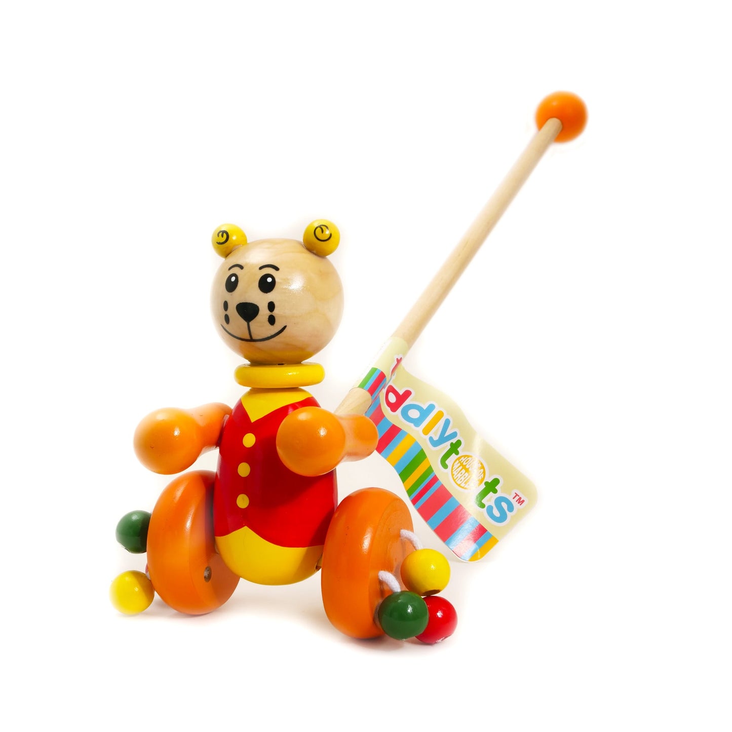 House Of Marbles-Wooden Push Along Teddy