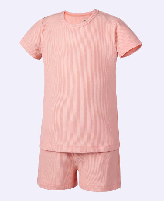 Earth Baby Outfitters-Bamboo Ribbed Short Sleeve Pajamas