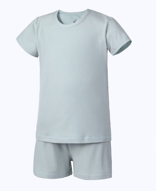 Earth Baby Outfitters-Bamboo Ribbed Short Sleeve Pajamas