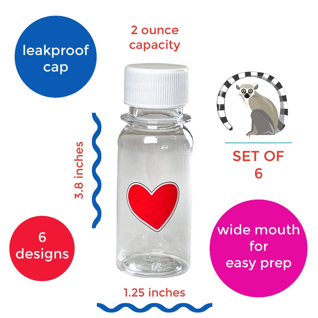 Yumbox - Mini Wellness 2oz Juice Bottles - Pack of 6