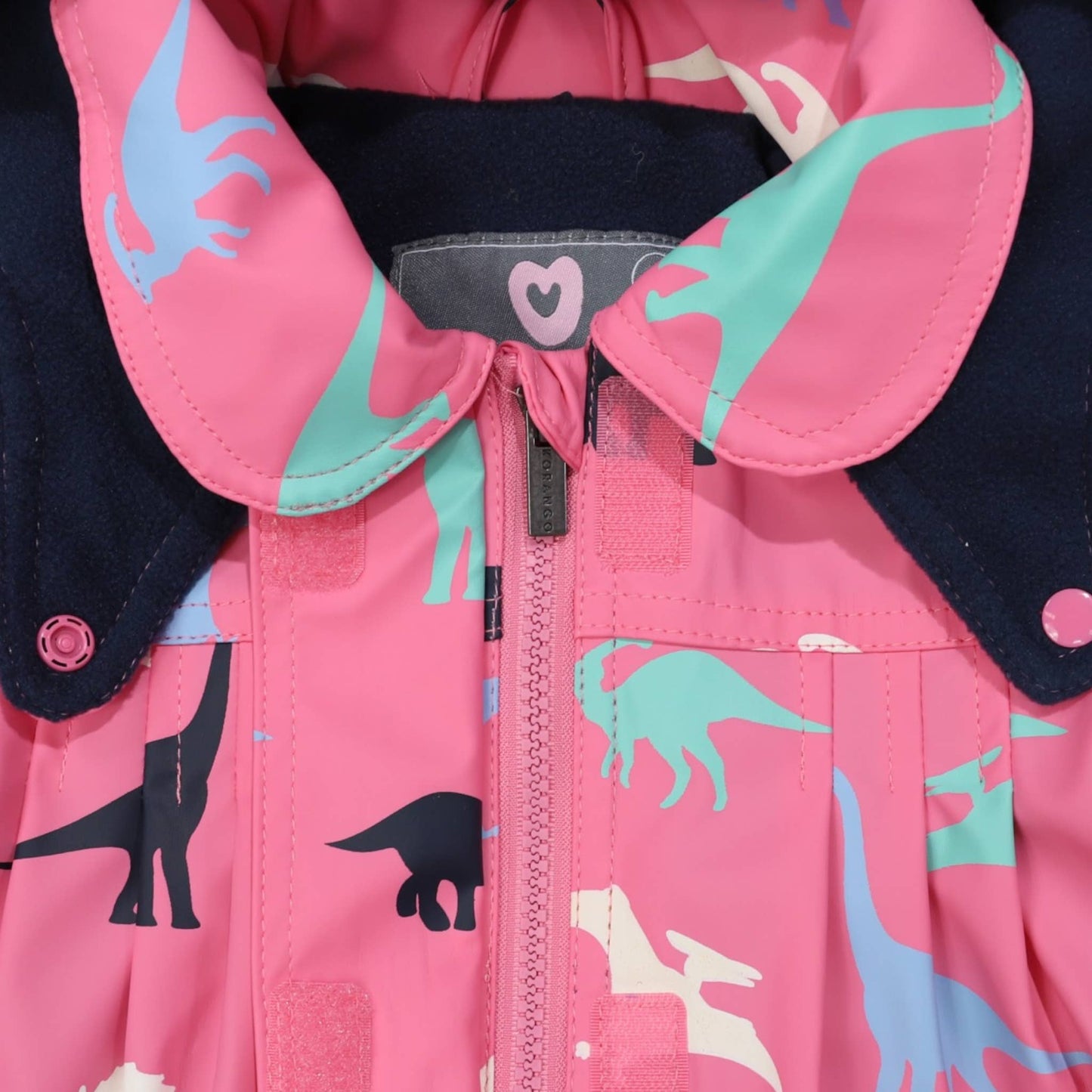 Korango - Dinosaur Colour Change Raincoat Hot Pink - Polar Fleece