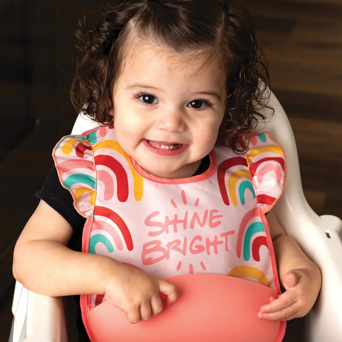 Tiny Twinkle-Mess-Proof Silicone Pocket Bib 2 Pack - Shine Bright