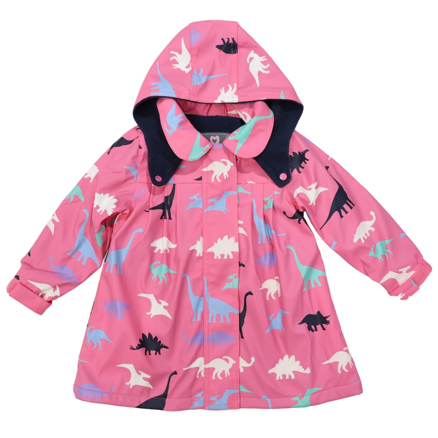 Korango - Dinosaur Colour Change Raincoat Hot Pink - Polar Fleece