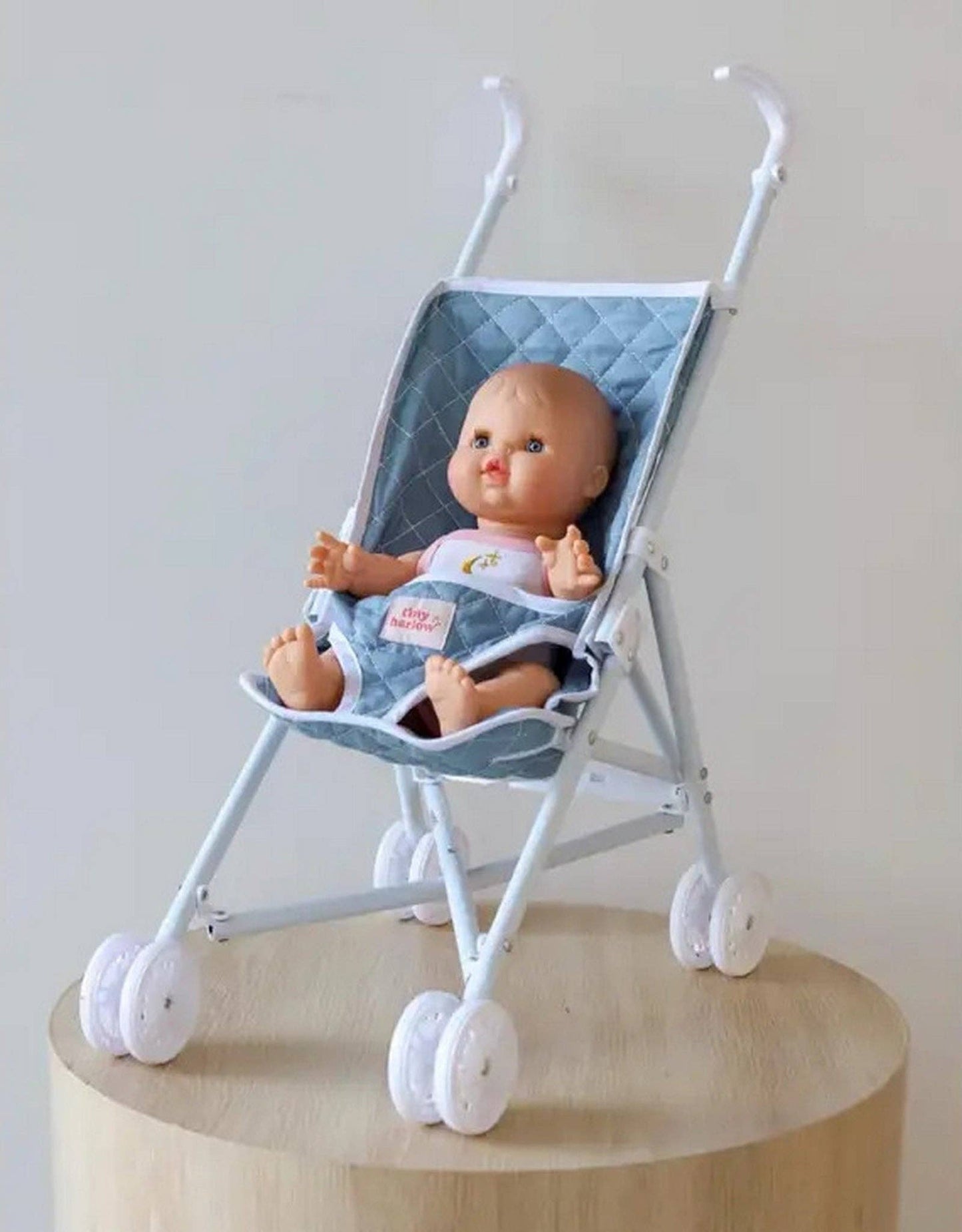 Tiny Harlow Stroller for doll - Blue denim