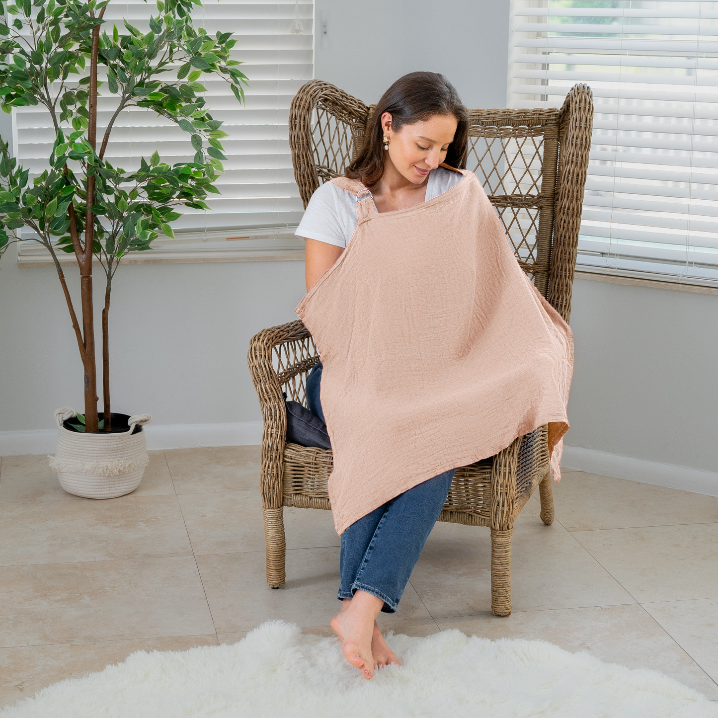 Comfy Cubs - Muslin Nursing Cover For Baby Breastfeeding By Comfy Cubs: Sage