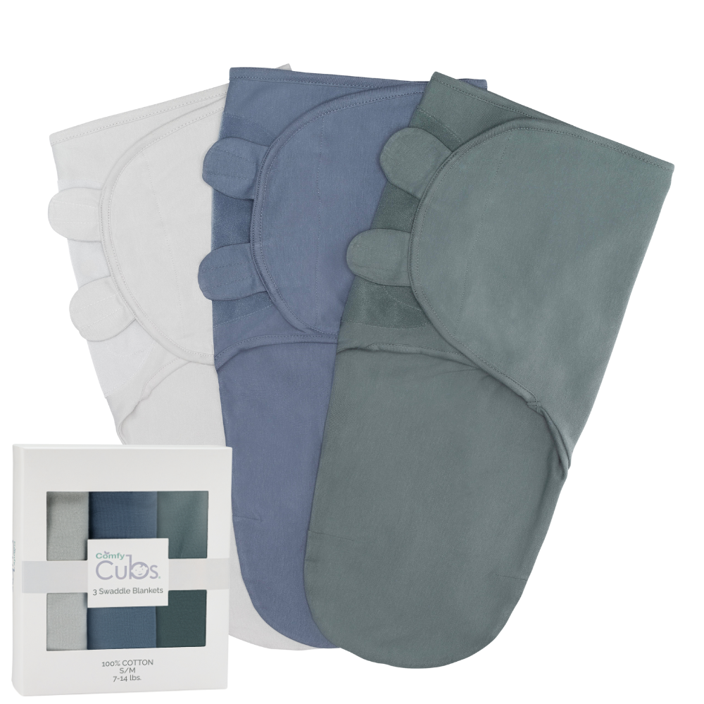 Comfy Cubs - Baby Easy Swaddle Blankets - Pack Of 3 By Comfy Cubs: Small/Medium / Blush/Mauve/Mulberry