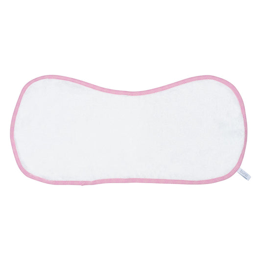 Juddlies - Bamboo Burp Cloth - White-Sunset Pink