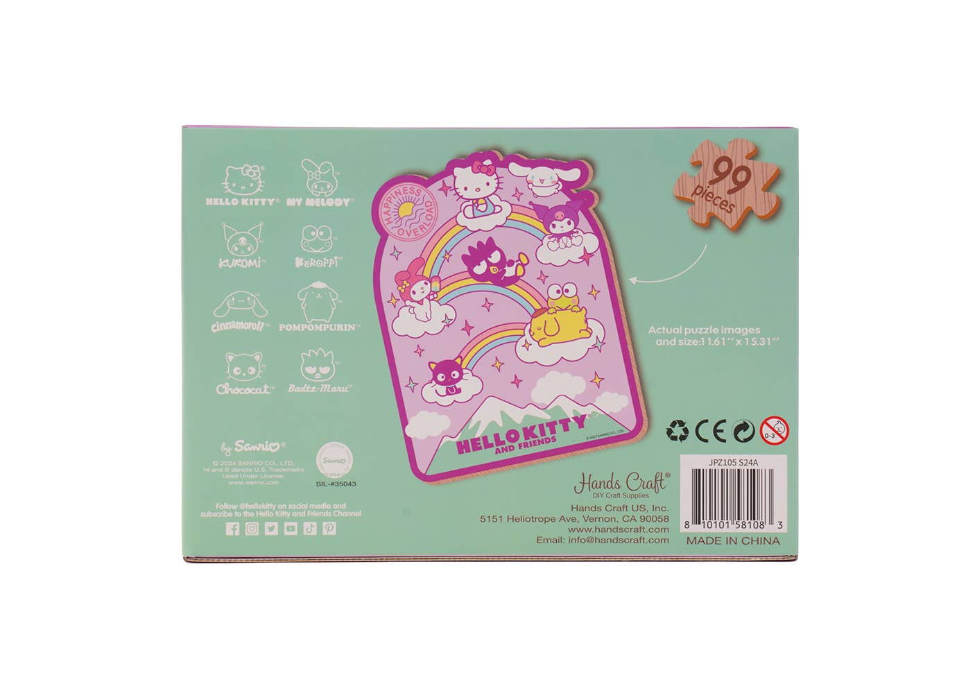 Hands Craft - Hello Kitty Wooden Jigsaw Puzzle: Seize the moment