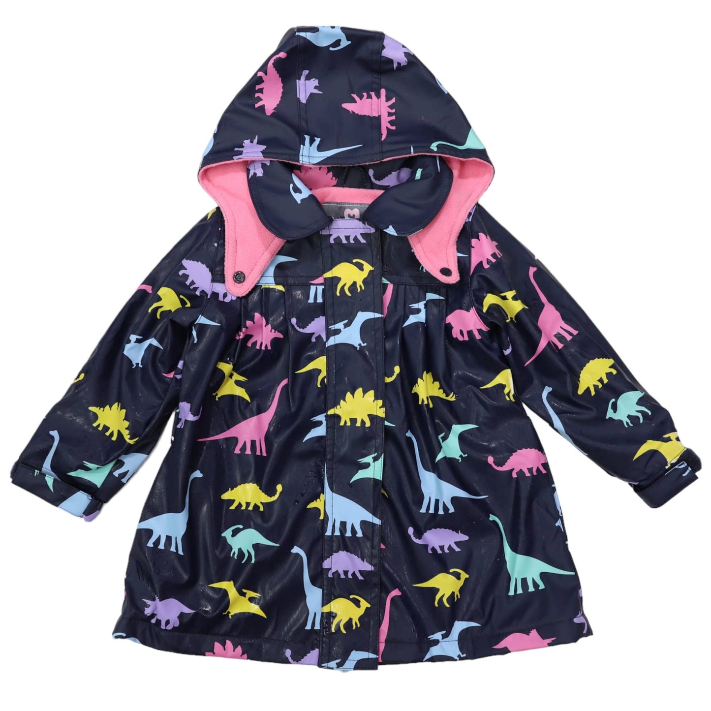 Korango - Dinosaur Colour Change Raincoat Navy - PolarFleece