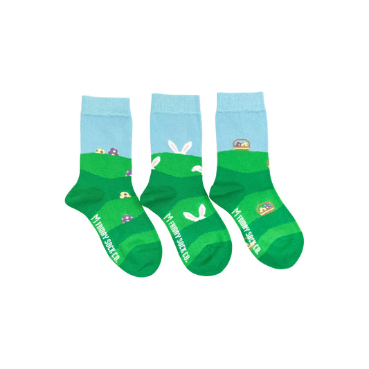 Friday Sock Co. - Kid’s Socks | Easter Bunny | Mismatched