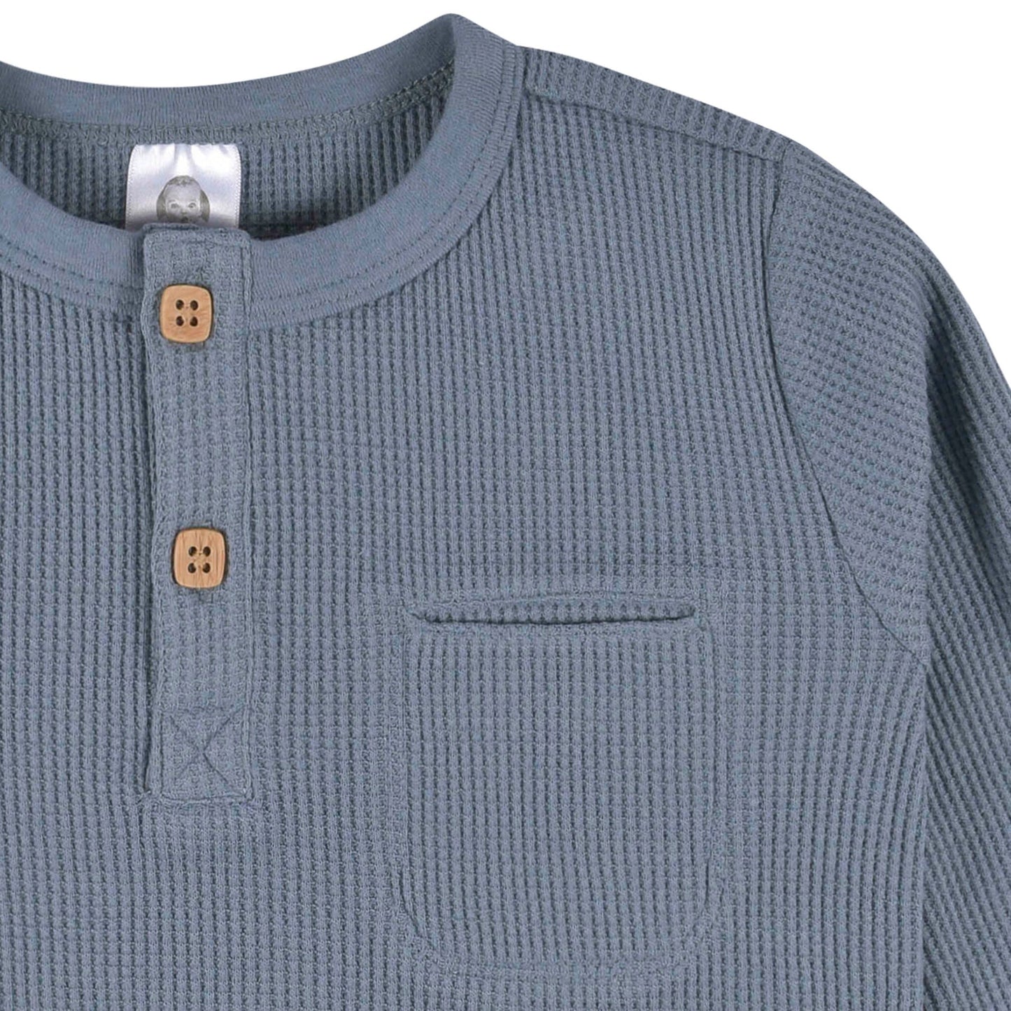 Gerber 2-Pack Boy Gray & Blue Waffle Knit