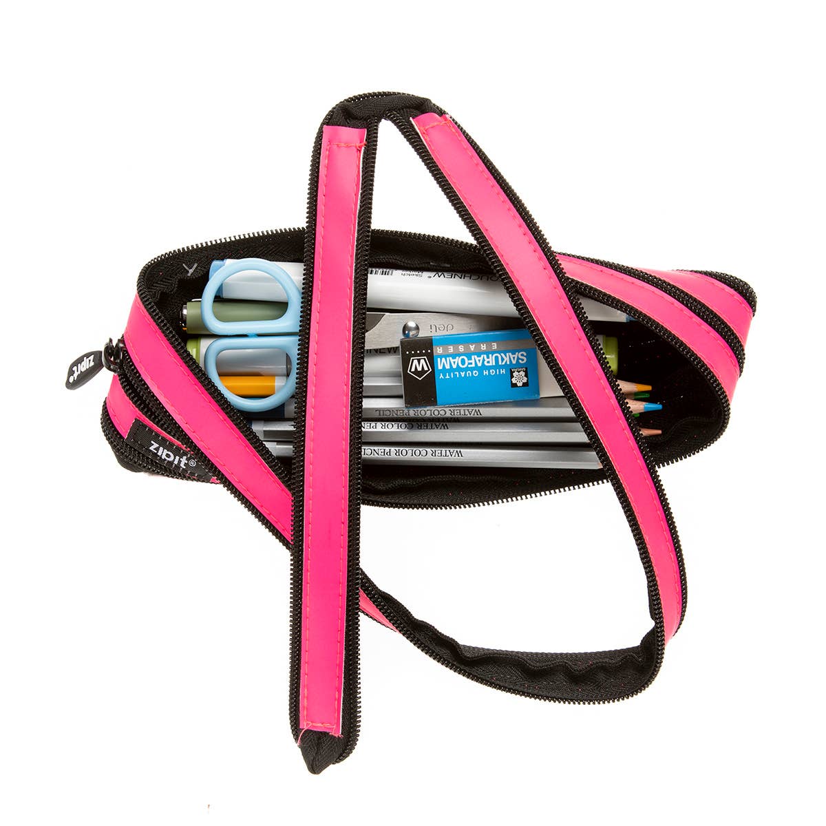 ZIPIT - ZIPIT Neon Pencil Case, Pink