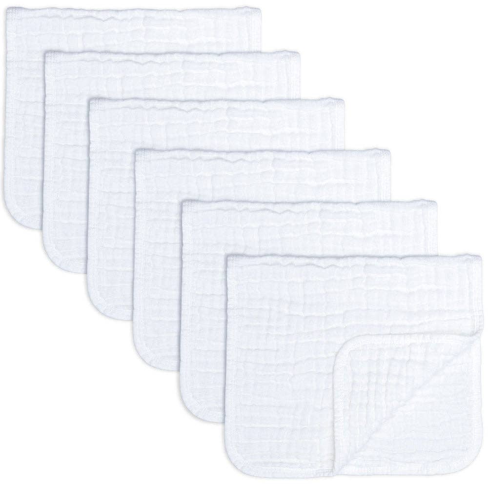 Comfy Cubs - Muslin Burp Cloths By Comfy Cubs: Pack Of 6 / Lace