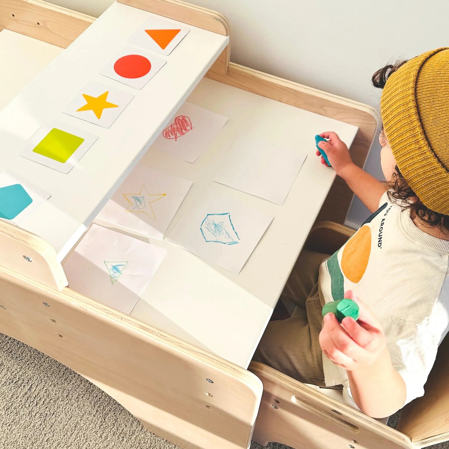 PAPAYA DOUBLE - Adjustable Montessori Table & Chair Set for Two